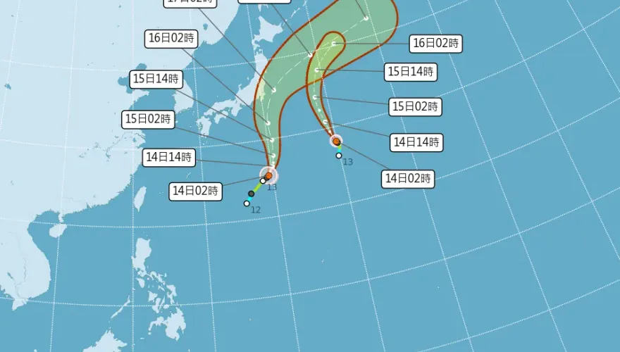 雷雨續炸到週末！安比估今轉中颱　吳德榮示警：路徑大迴轉