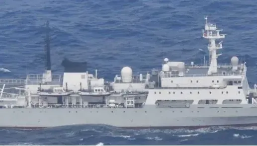 繼軍機侵犯領空後　大陸測量艦又入侵日本領海