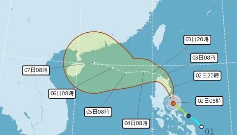 摩羯颱風外圍環流9/3影響台灣！東半部降雨增　雨彈連下6天