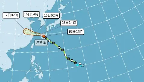 「貝碧佳」增強成中颱！今天最靠近台灣　中秋節天氣曝光