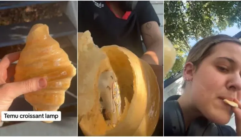 網購可頌造型燈...上面爬滿螞蟻！她越看越像真的　咬一口後網驚呼：可能要你的命