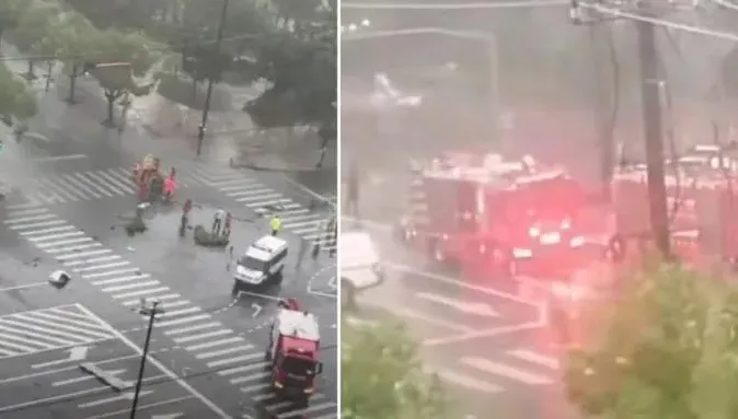 貝碧佳襲江蘇！男傳關窗被颱風吹落墜樓亡　2路人遭高壓線電擊