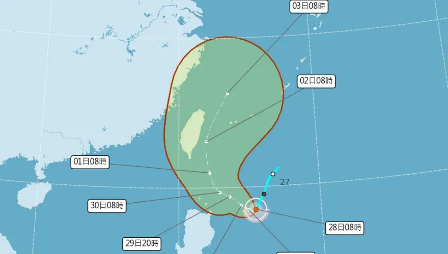 山陀兒將轉中颱！暴風圈恐觸陸「東半部、恆春半島」首當其衝　海警時間點曝光