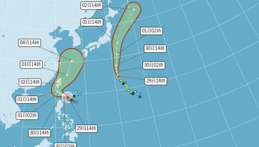 山陀兒最快「今晚」發布陸警！東半部、北部降雨紫爆熱區