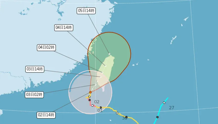 山陀兒估10/3清晨登陸　網驚「都在大潮日登陸」：颱風真會挑時間