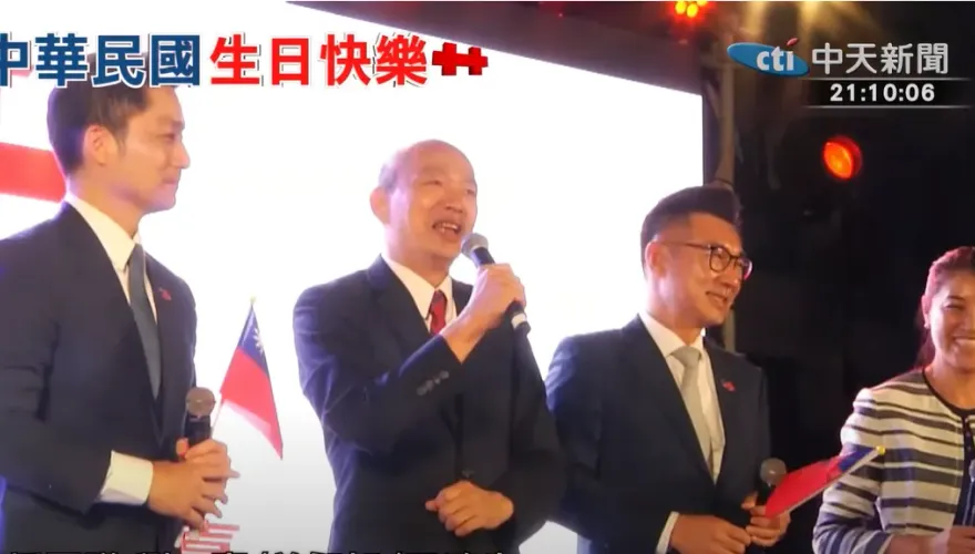 影/賴清德扯祖國論　韓國瑜帶蔣萬安、江啟臣、許淑華與民同唱〈我們都是一家人〉