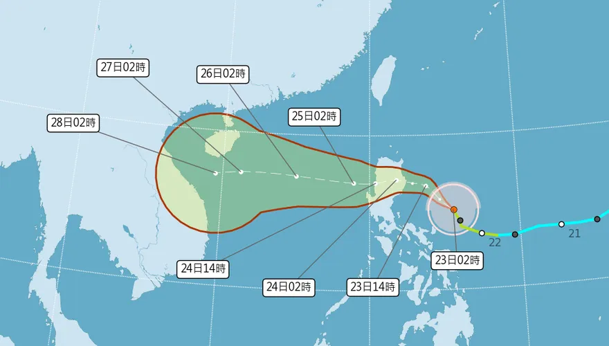 潭美颱風挾雨彈開轟！北部、東部豪雨炸到發紫　新颱「康芮」對台影響曝