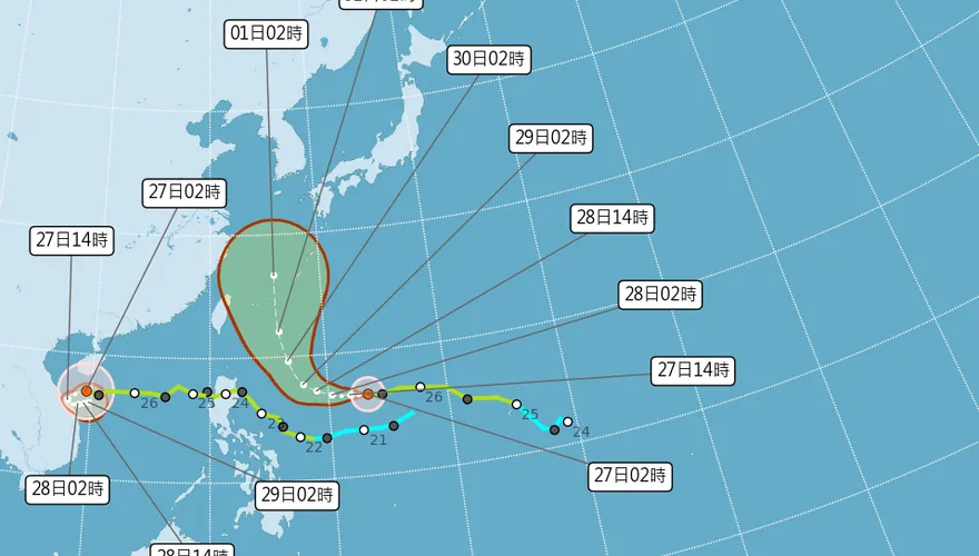 康芮路徑大轉彎北上！氣象專家示警「颱風又強又大」：恐直接登陸台灣