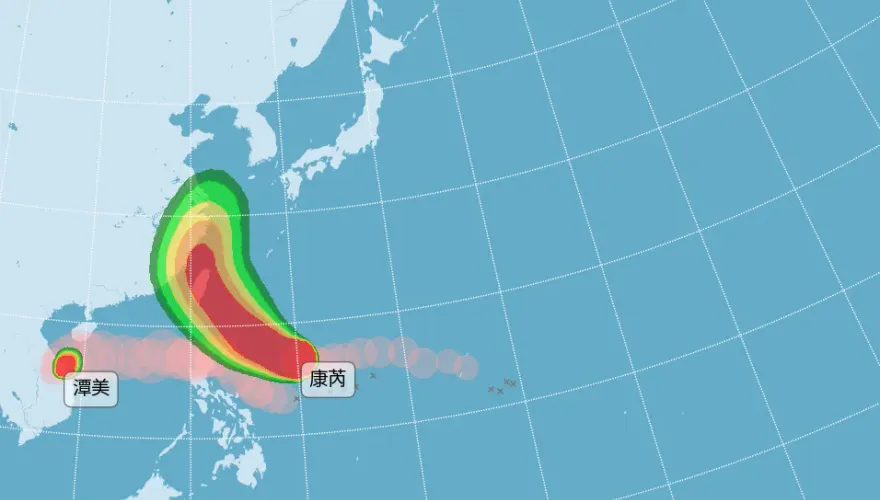 有機會放颱風假？康芮撲台機率大增　暴風圈侵襲率「15縣市破90%」