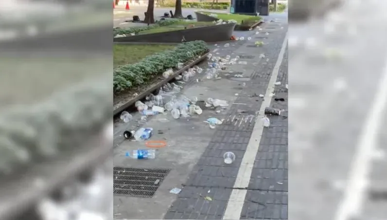 萬聖節變裝趴！北市信義商圈淪垃圾場、滿地碎玻璃　清潔阿姨掃不完