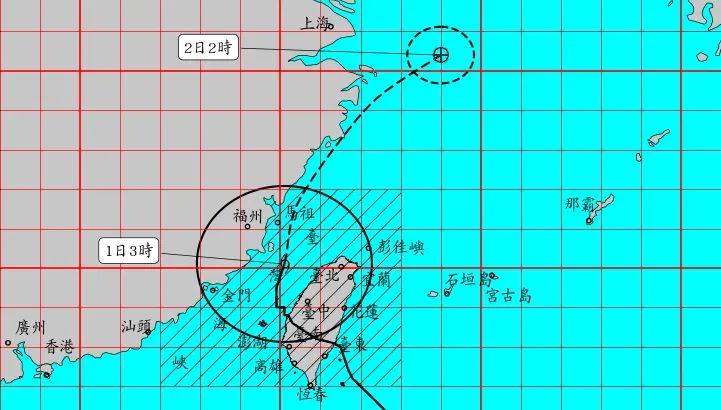 康芮凌晨2時降為輕颱　海溫不夠急遽減弱加快遠離