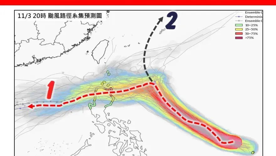 「銀杏」颱風生成！2可能路徑曝光　氣象專家：恐滯留打轉