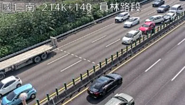 國1員林段北向車禍！6小客車追撞　占內車道「回堵2km」