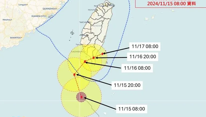 強度減弱仍別小看天兔　吳聖宇：恆春半島、台東注意豪雨等級以上雨勢