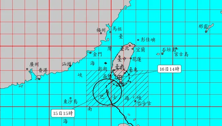 輕颱天兔估今深夜觸陸！恆春、台東雨彈開炸　最快11/16午後減為熱帶低壓