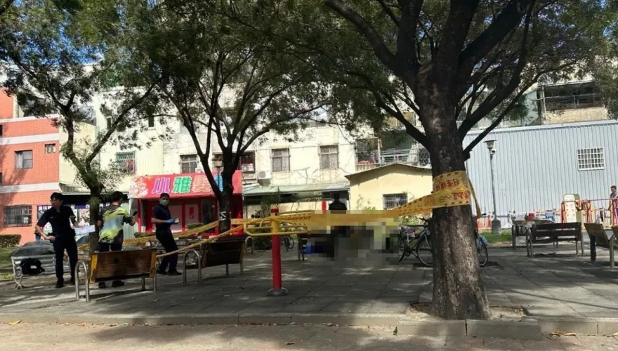 台中大福公園長椅上驚見「僵硬男屍」　居民嚇壞報警