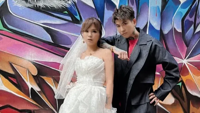 丟丟妹突披白紗甜喊「今天結婚」！　放閃男友揭真相：要去拍片