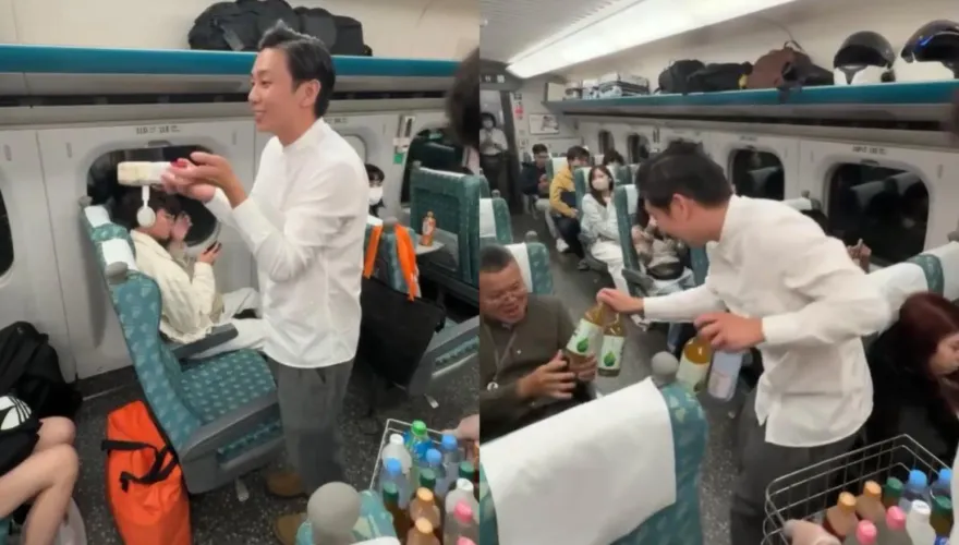 奪冠太感動！高鐵乘客哭腫眼「請全車廂喝飲料」　竟是文創營運長
