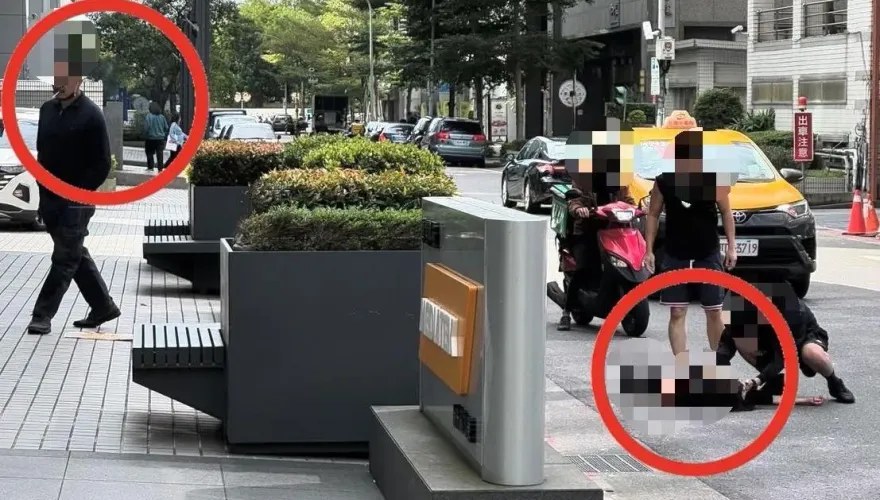 直擊血腥一刻！聯發科前情殺　嫌行兇後竟叼菸「旁觀」