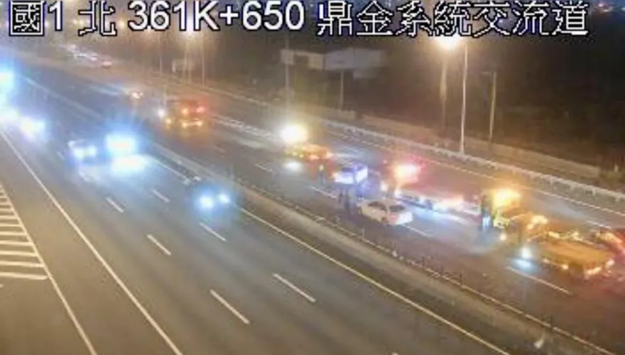 重大車禍！國1鼎金路段事故　目前全線封閉