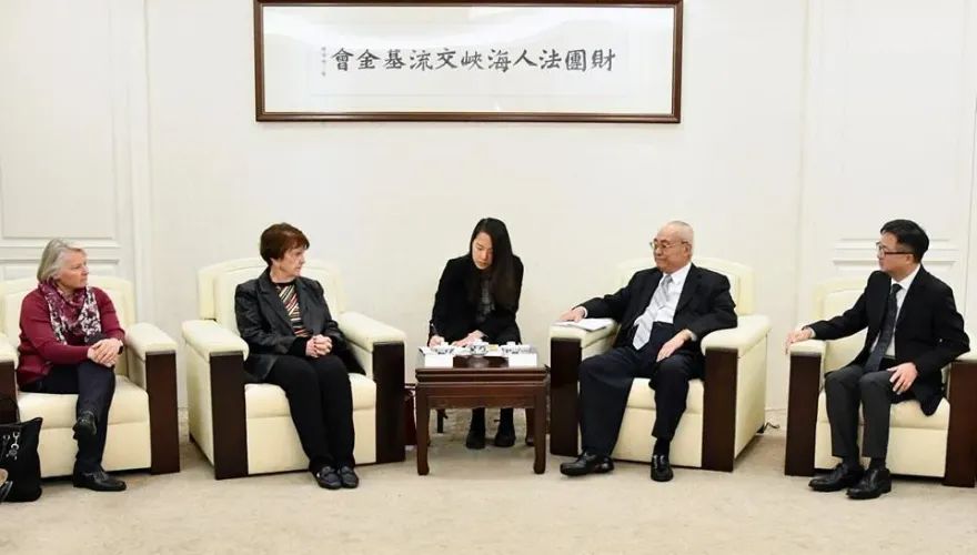 美外交政策全國委員會訪海基會　吳豊山：努力恢復兩岸對話