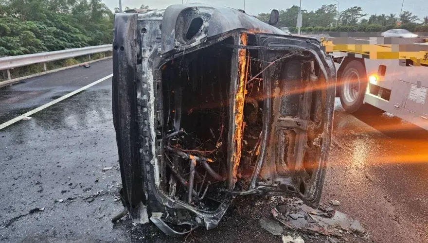 國道清晨不平靜！國1北向2起火燒車　傷亡皆不明