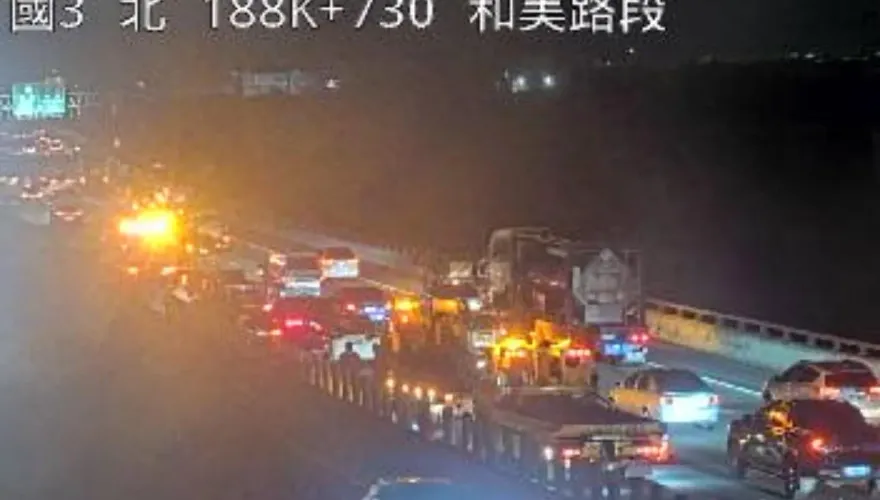 國道車禍！國3和美段6車連環撞　回堵2公里車速剩30