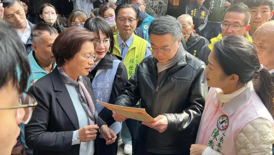 卓榮泰走訪彰化　縣長王惠美爭取5項重大建設