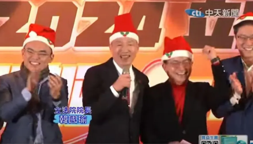 感謝賴士葆有愛心　韓國瑜金句再現：禿頭冬天戴耶誕帽好溫暖
