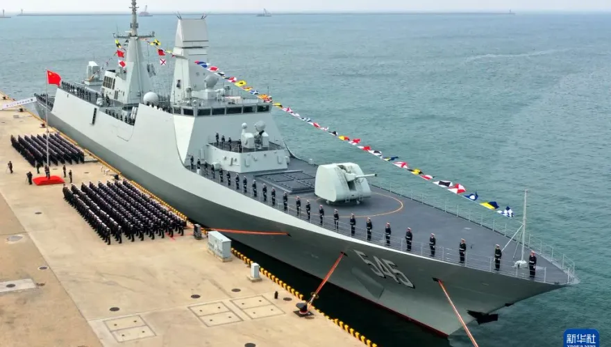 解放軍下一代巡防艦　首艘054B型巡防艦漯河號成軍