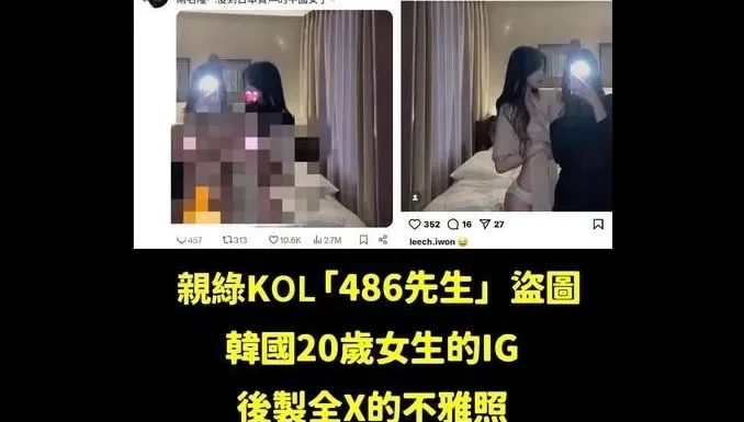 網紅486盜圖P成不雅照　粉專「政客爽」：丟臉丟到國外