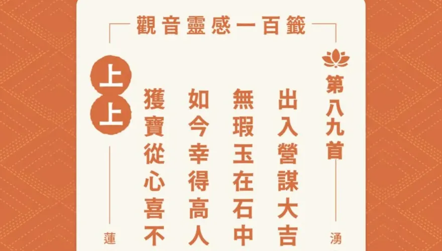 蘆洲湧蓮寺國運籤出爐　「無暇玉在石中藏」