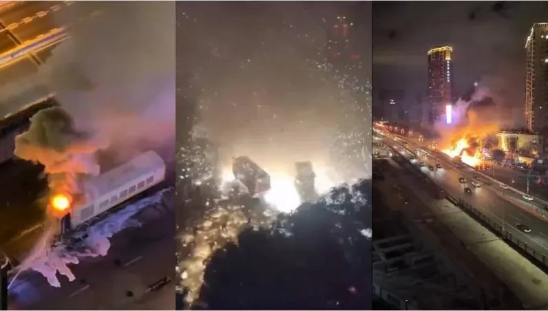 影/恐怖現場曝！深圳文錦渡口岸貨車爆炸「玻璃震到狂響」