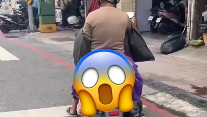 影/高雄男機車載「雨衣覆肉色塊狀物」　近看竟是豬肉塊