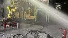 台中電廠驚傳火警！鍋爐室燃燒百平方公尺　幸無人員傷亡