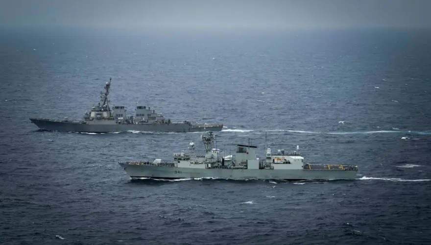 加拿大巡防艦穿越海峽　解放軍啟動「聯合戰備警巡」