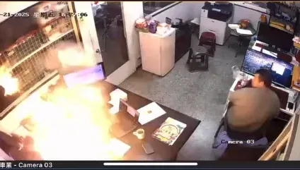 磁吸行動電源爆炸！長髮妹遭噴飛半臉毀容　驚悚畫面曝