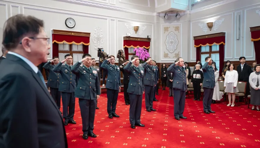 總統主持3月將官晉任　孔乃德創國軍士兵晉升中將紀錄