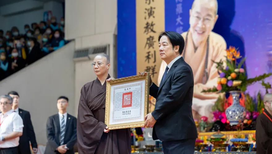 淨耀法師生前為感化教育奔走　賴清德親頒褒揚令表彰貢獻