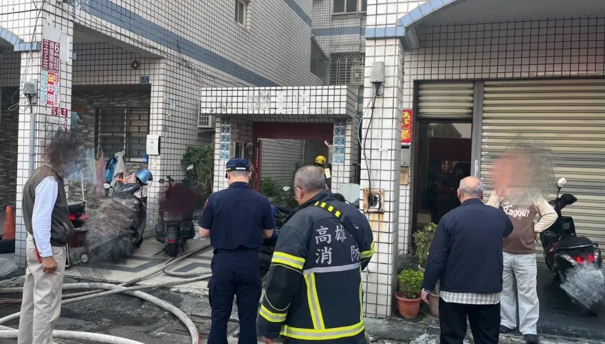 疑燒紙金縱火！岡山公寓地下室竄火舌　住戶險命喪火窟