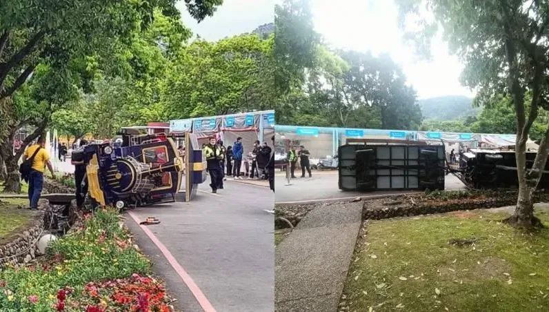 綠博遊園小火車疑飆車撞死老翁　遊客有感：這兩天開超快