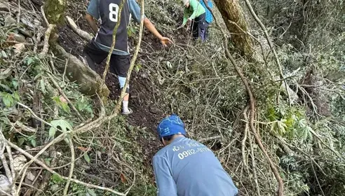 八通關越嶺西段崩塌！10多名山友觀高避難　步道緊急搶通