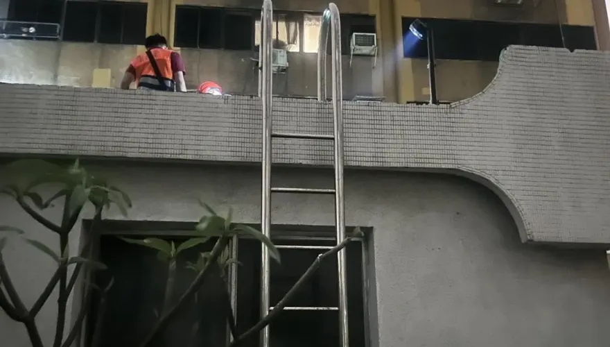 北市大安區公寓水塔驚見男屍　警封鎖現場採證