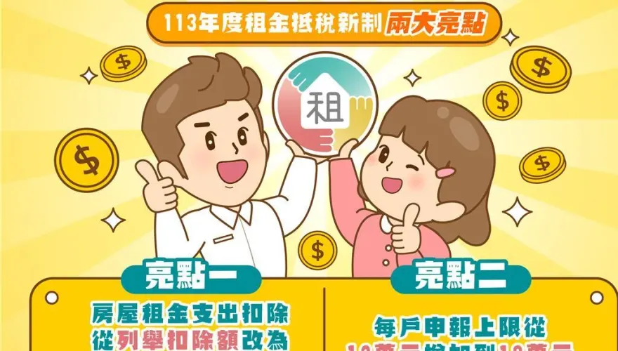 房租抵稅新制上路　免稅額最高18萬、社宅、租補均適用