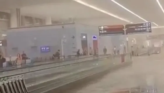 影/才啟用3個月…西安機場新航站漏雨成「水濂洞」　乘客傻眼