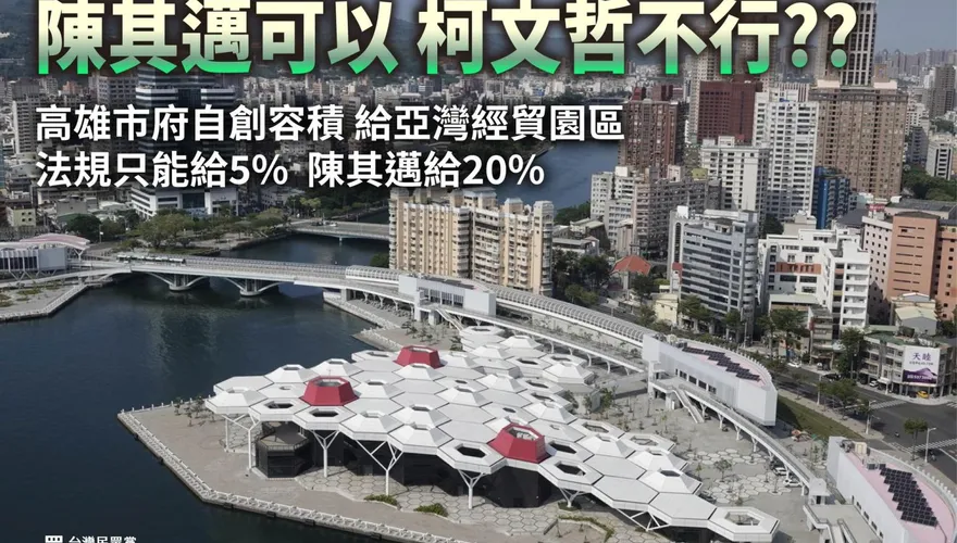 綠能白不能？高雄亞灣經貿園區容獎20%　柯文哲律師電爆林欽榮實況還原