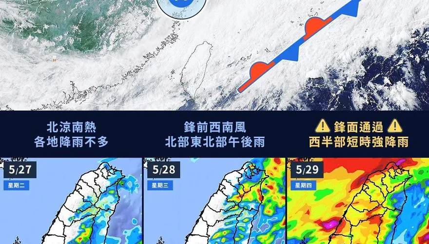 梅雨季「最強鋒面」即將來襲！超冷雨彈猛炸全台　時間曝光