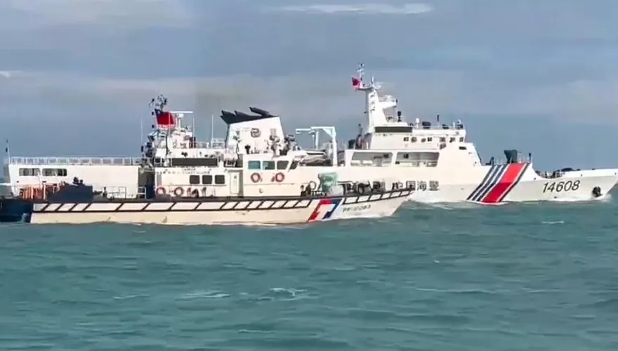 影/大陸4海警船再闖金門海域　海巡艦艇強勢驅離
