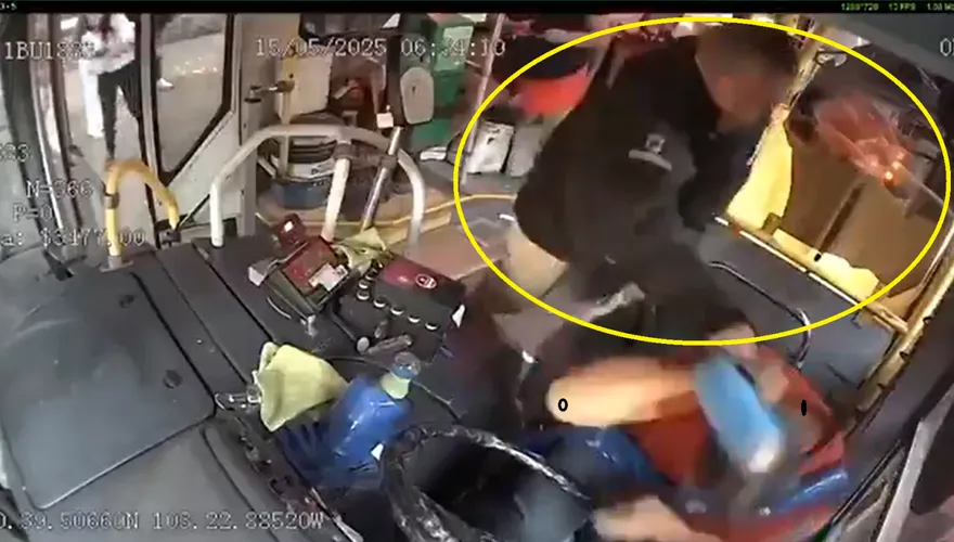 影/公車拋錨…墨乘客竟持「保溫瓶怒砸司機」　他當場昏迷命危