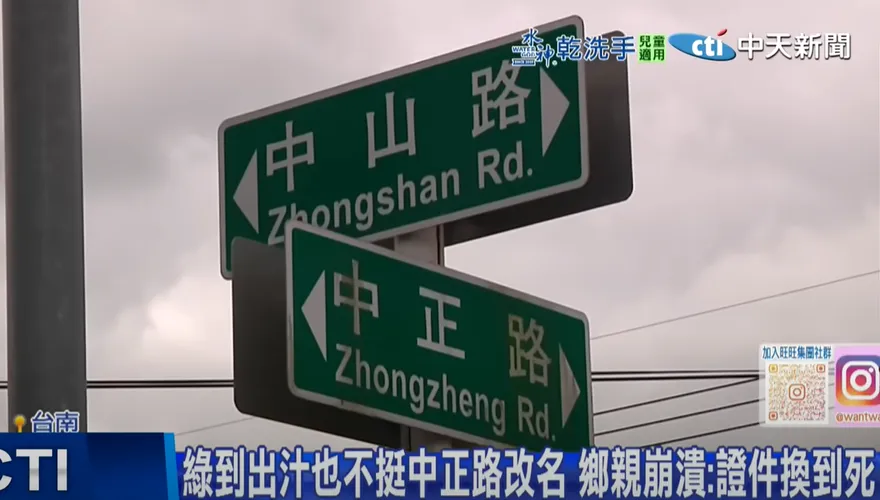 綠到出汁也不挺中正路改名！台南人街訪一面倒砲轟「至少花5億」
